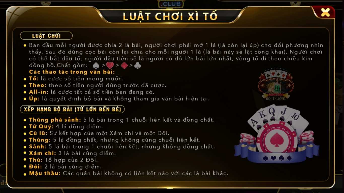 Hướng dẫn cách chơi game bài Xì Tố chuẩn nhất Hướng dẫn cách chơi game bài Xì Tố chuẩn nhất