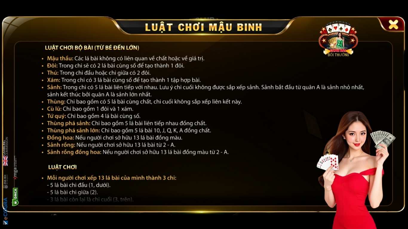 Tìm hiểu luật chơi của game bài Mậu Binh Tìm hiểu luật chơi của game bài Mậu Binh