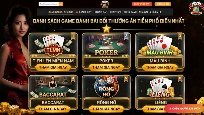 Game Đánh Bài Đổi Thưởng rút Tiền mặt Phổ Biến Nhất Game Đánh Bài Đổi Thưởng rút Tiền mặt Phổ Biến Nhất